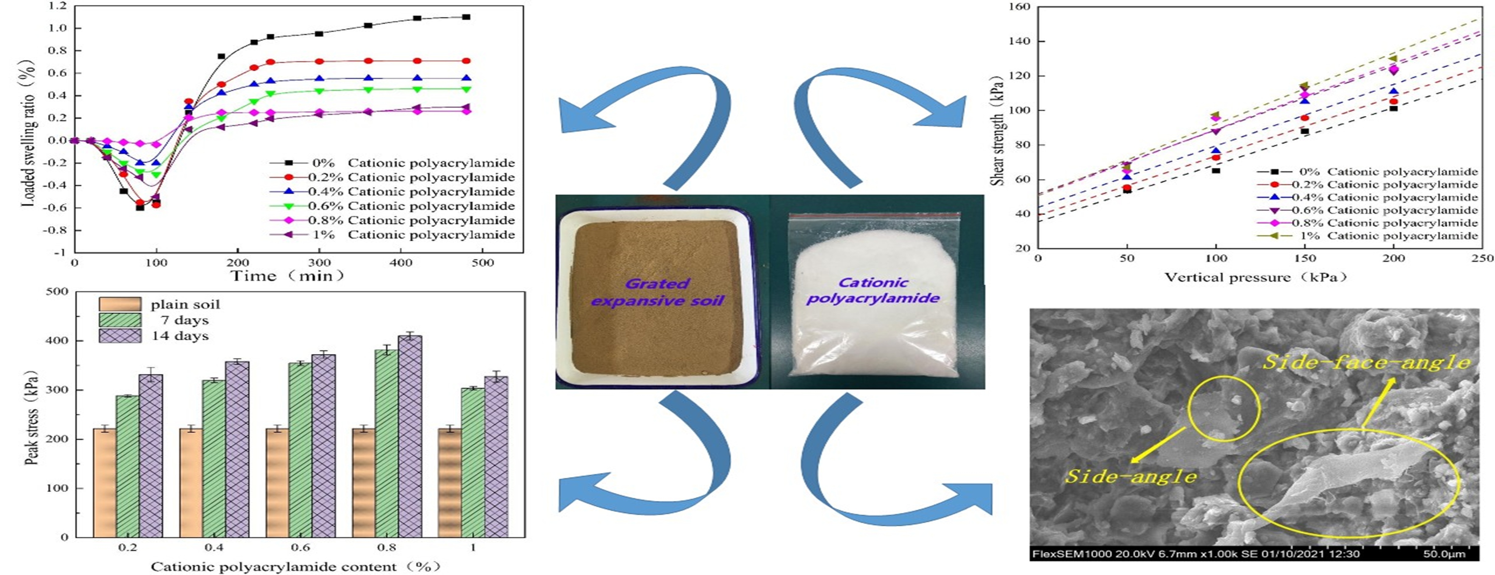 Improved Geotechnical Behavior of an Expansive Soil Amended with Cationic Polyacrylamide